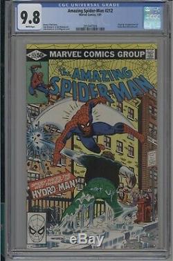 Amazing Spider-man #212 CGC 9.8 NM/MT 1st Hydro Man White pages 1981