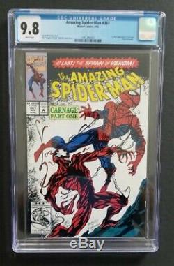 Amazing Spider-man #361 1st Carnage Cgc 9.8 Mint White Pgs Venom 2