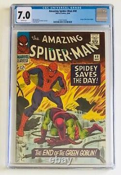 Amazing Spider-man #40 Cgc 7.0 White Pages Origin Of The Green Goblin