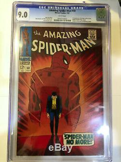 Amazing Spider-man #50 Cgc 9.0 White 19671st Wilson Fisk-kingpin Key Issue