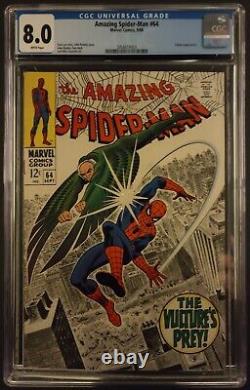 Amazing Spider-man #64 Cgc 8.0 White Pages Marvel Comics September 1968 Vulture