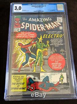 Amazing Spider-man #9 Cgc 3.0 White Pages! 1st Appearance Electro Key Mcu Movie