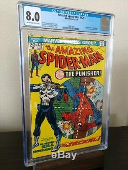 Amazing Spiderman #129 CGC 8.0 White Pages 1st Punisher & Jackal Hot Book