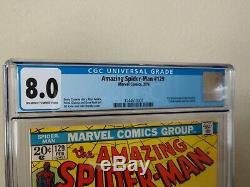 Amazing Spiderman #129 CGC 8.0 White Pages 1st Punisher & Jackal Hot Book