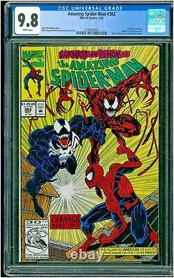 Amazing Spiderman 362 CGC 9.8 White Pages- Venom Carnage Spiderman Marvel Comics