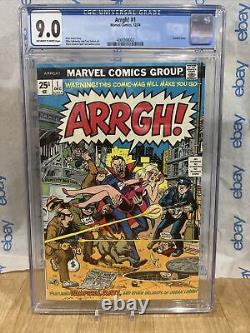 Arrgh! #1 (1974) Marvel CGC 9.0 OWithWhite Dracula New Slab Mint Beautiful Cover