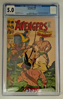 Avengers #40 Cgc 5.0 Marvel Comics 5/67 Off White To White Pages