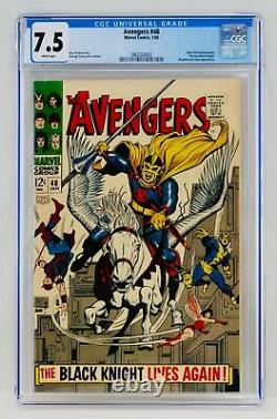 Avengers #48 CGC 7.5 White Pages First Dane Whitman As Black Knight Appearance