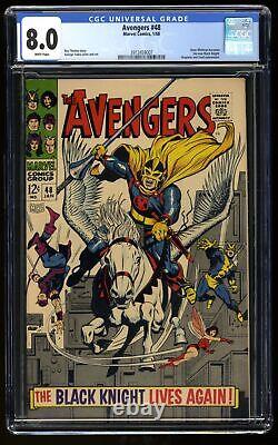 Avengers #48 CGC VF 8.0 White Pages 1st Appearance Black Knight! Marvel 1968