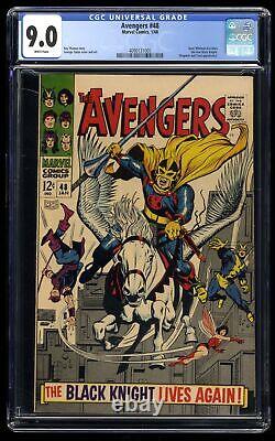 Avengers #48 CGC VF/NM 9.0 White Pages 1st Appearance Black Knight! Marvel 1968