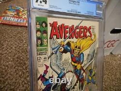 Avengers 48 cgc 9.4 1st appearance of Black Knight WHITE pgs BEAUTIFUL NM movie