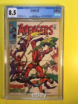 Avengers #55 1st Appearance Of Ultron CGC 8.5 White Pages Marvel 1968