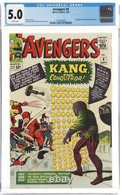 Avengers #8 CGC 5.0 WHITE (1st Kang The Conquer) 1972369002 fantastic Four
