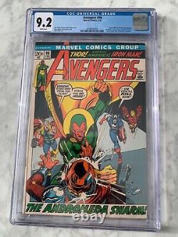 Avengers #96 Cgc 9.2 White Pages Marvel Comics 1972