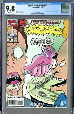 Beavis and Butt-head #1 (1994 Marvel) CGC 9.8 Key MTV Show! White pages, Clean