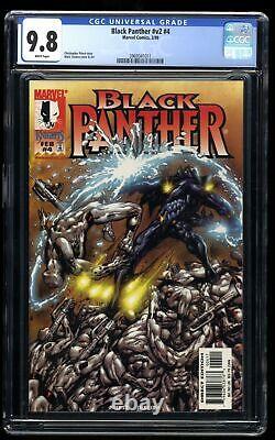 Black Panther #4 CGC NM/M 9.8 White Pages 1st White Wolf! Marvel