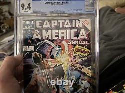 CAPTAIN AMERICA ANNUAL #8 (Marvel, 1986) CGC Graded 9.4 White Pages
