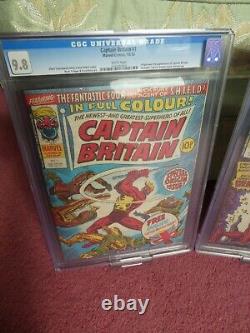 CAPTAIN BRITAIN #1,2 CGC 9.8 WHITE PAGES Marvel Comics 1st AppCaptain Britain