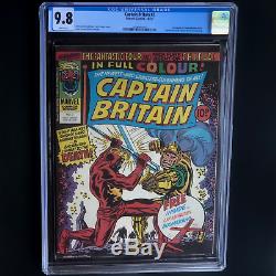 CAPTAIN BRITAIN #2 (Marvel 1976) CGC 9.8 WHITE PGs SCARCE 1 OF ONLY 9