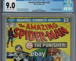 CGC 9.0 AMAZING SPIDER-MAN #129 1ST APPEARANCE THE PUNISHER 1974 OWithWHITE PAGES
