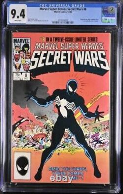 CGC 9.4 Marvel Super Heroes Secret Wars #8 White 1st Symbiote Spider-Man Venom