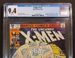 CGC 9.4 White Pages Graded X-Men #141 Marvel Comics, 1/81