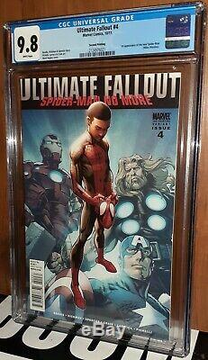 CGC 9.8 Ultimate Fallout 4. Second Printing, 1st App Miles Morales. White Pages