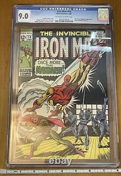 CGC 9 Iron Man #10 Marvel Comics 2/69 Off white To White Pages Fury & Mandarin