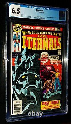 CGC THE ETERNALS #1 1976 Marvel Comics CGC 6.5 FN+ White Pages Key Issue
