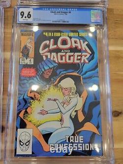 CLOAK AND DAGGER 1-4 Cgc 9.6 white pages Complete limited series Marvel 1983