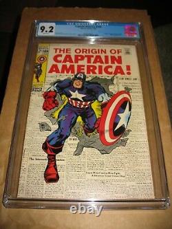 Captain America # 109 CGC 9.2 White Pages Jack Kirby Cover Marvel