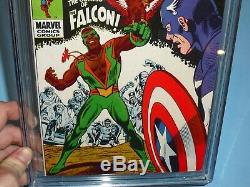 Captain America #117 CGC 8.5 with WHITE PAGES from 1969! 1st Falcon not CBCS