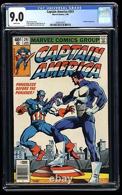 Captain America #241 CGC VF/NM 9.0 White Pages Punisher! Marvel 1980