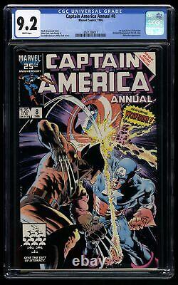 Captain America Annual #8 CGC NM- 9.2 White Pages Wolverine! Marvel