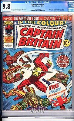 Captain Britain #1 Marvel Comics 1976 Origin 1st Appearance CGC 9.8 WHITE Pages