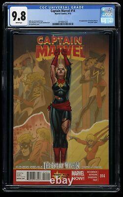 Captain Marvel #14 CGC NM/M 9.8 White Pages 1st Cameo Kamala Khan! Marvel 2013