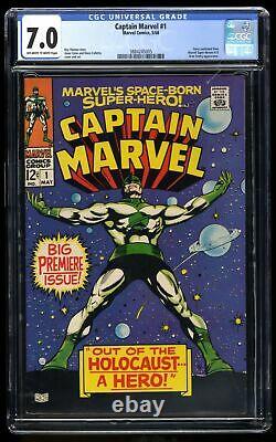 Captain Marvel #1 CGC FN/VF 7.0 Off White to White 1st Solo Title & 3rd app