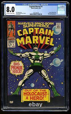 Captain Marvel #1 CGC VF 8.0 Off White to White 1st Solo Title & 3rd app