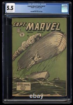 Captain Marvel Comics (1942) #1 CGC FN- 5.5 Off White to White Double A