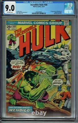 Cgc 9.0 Incredible Hulk #180 O/w White Pgs 1st Appearance Of Wolverine In Cameo