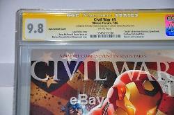 Civil War 1 CGC 9.8 White Pages Aspen Variant Signature Series Michael Turner