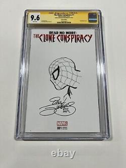 Clone Conspiracy 1 Cgc 9.6 White Pages Ss Signed Sketch Dan Jurgens Marvel 2016