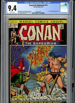 Conan the Barbarian #15 (1972) Marvel CGC 9.4 Off-White