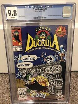 Count Duckula #1 Cgc 9.8 Mint White Pages 1988 Base On Animated Tv Series Marvel