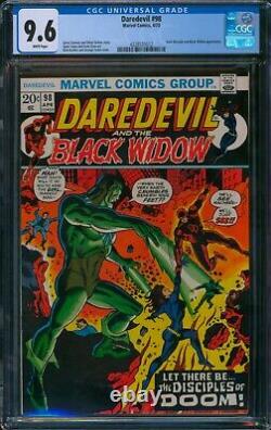 DAREDEVIL #98? CGC 9.6 WHITE Pages? Black Widow Marvel Comic 1973