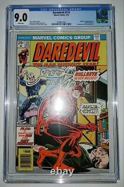 Daredevil #131 CGC 9.0 White Pages 1st Bullseye Appearance