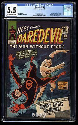 Daredevil #7 CGC FN- 5.5 Off White to White 1st New Red Costume! Marvel 1965