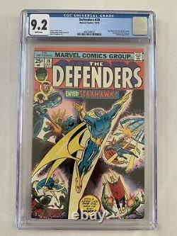 Defenders #28 (1975) Marvel CGC 9.2 White Starhawk