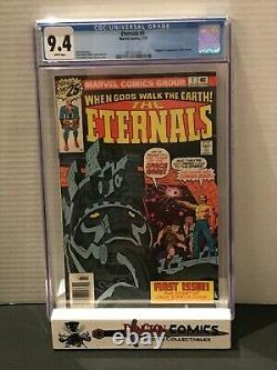 Eternals # 1 CGC 9.4 White Pages Jack Kirby Marvel 1976 1st App of the Eternals