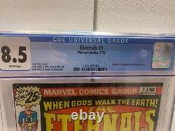 Eternals #1 cents edition CGC 8.5 White pages Marvel Comics 1976 Movie